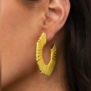 NWT Yellow Tropical Earrings